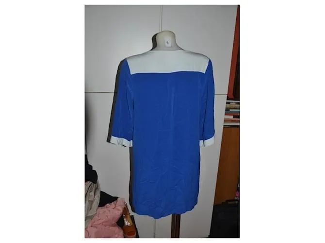 Autre Marque Vestido de seda Azul claro 