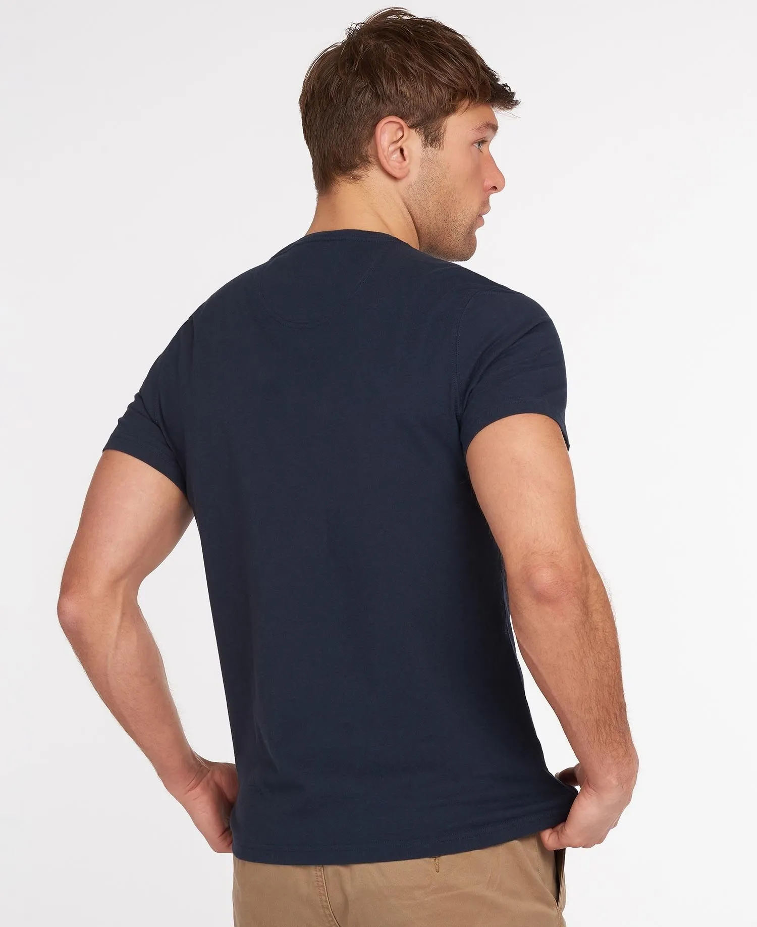 BARBOUR LOGO TEE NEW NAVY