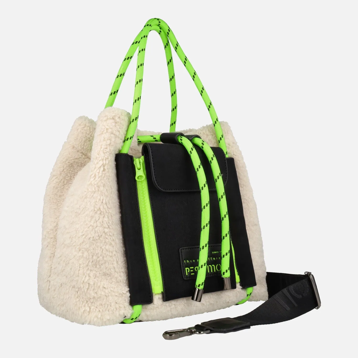 Bolsos multiposición Pepe Moll con pelo borreguillo