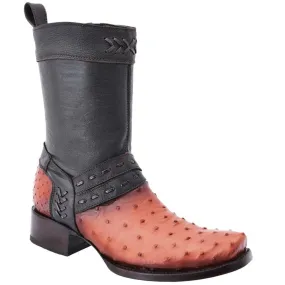 Botas de Avestruz Original Horma Cuadrada WD-017