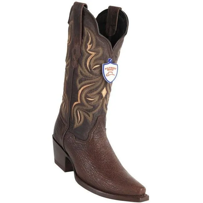 Botas Vaqueras de Tiburon Original en Punta Recortada para Dama WW-2349307