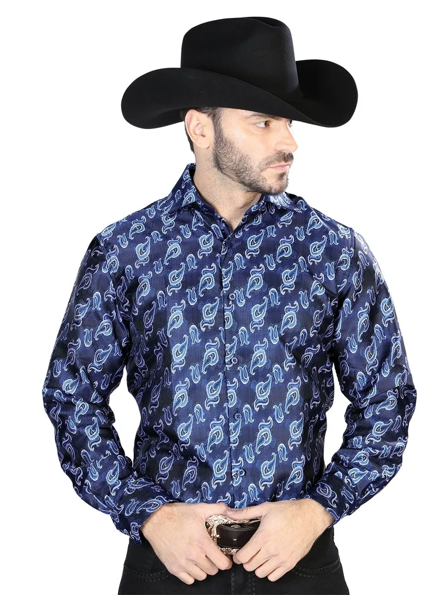 Camisa Vaquera de Moda El Seor de los Cielos Color Azul GEN-43755