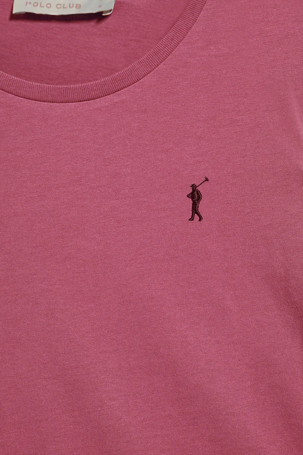 Camiseta básica de manga larga color rosa vino con logo Rigby Go