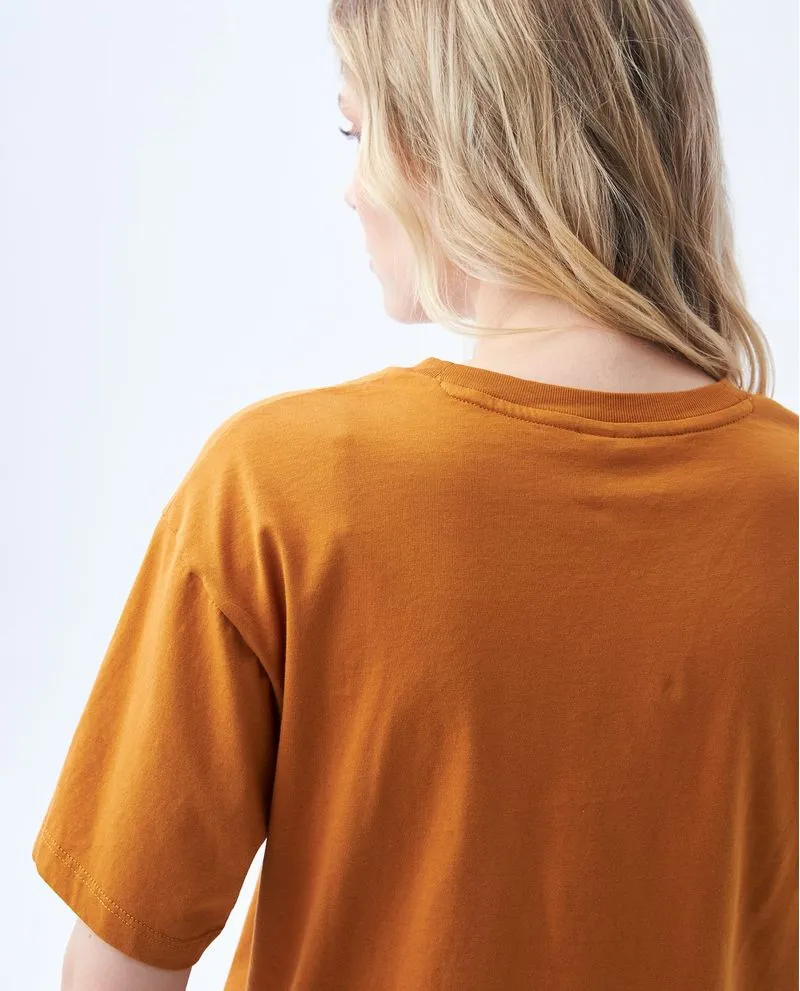 Camiseta de cuello redondo para mujer