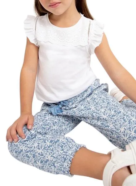 Mayoral Girls' White Perforated Tank Top