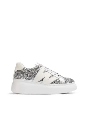 Deportivo maxi glitter plata