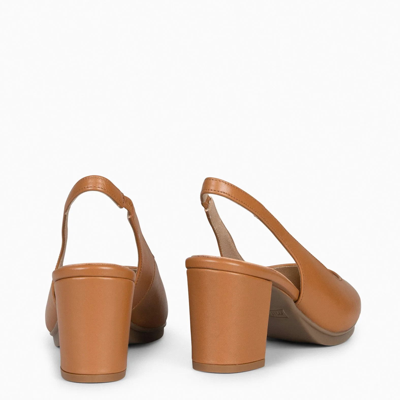 KYARA - Camel High Heel Backless Shoe