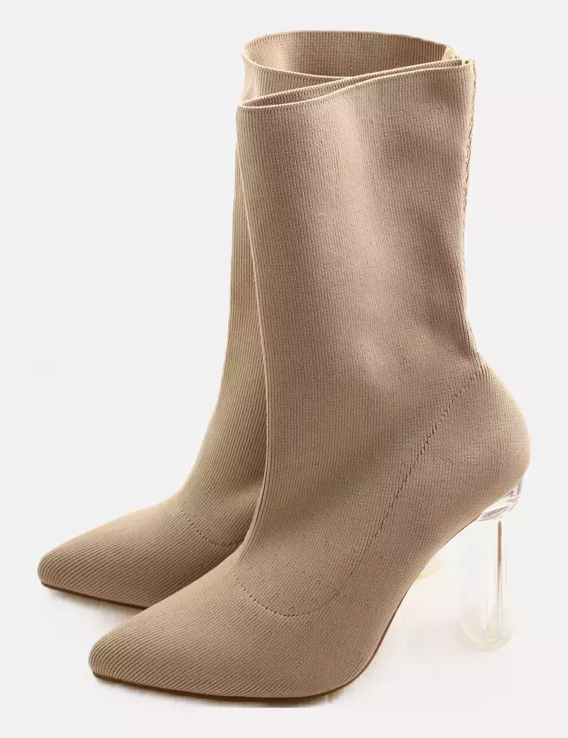 Beige Booties Socks - La Bottine Souriante.