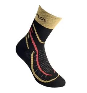 La Sportiva Sky Socks Negro Amarillo.