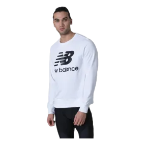 New Balance Essentials Stacked Logo Crew White/Black