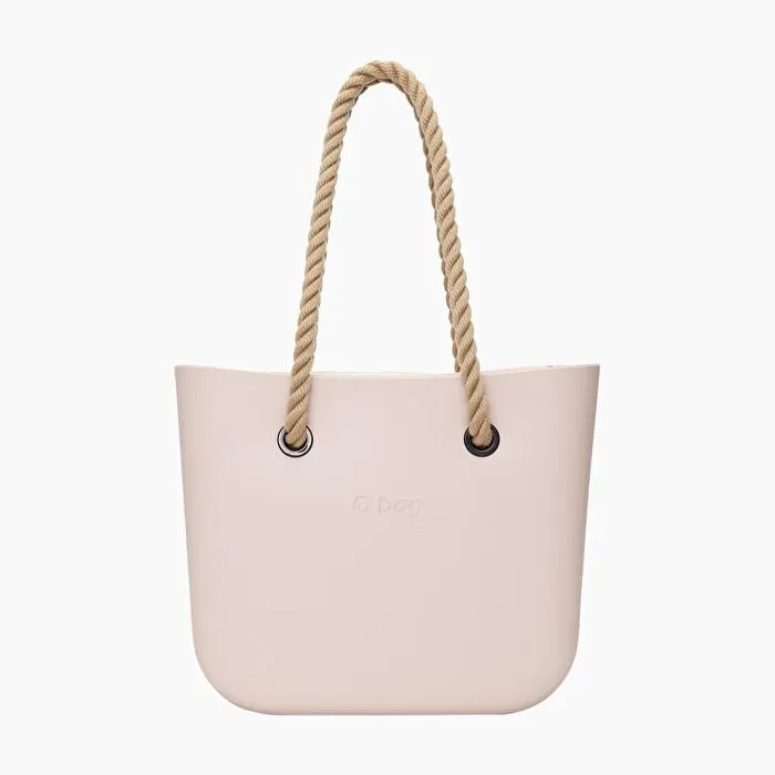 O bag mini rosa smoke y natural