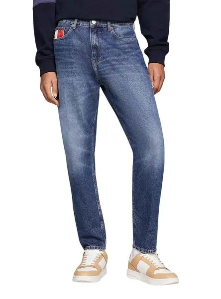 Tommy Jeans Isaac Tapered Hombre Vaquero Pantalón