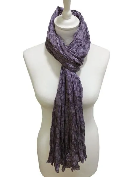 Plum Pleated Tous Kaos Scarf