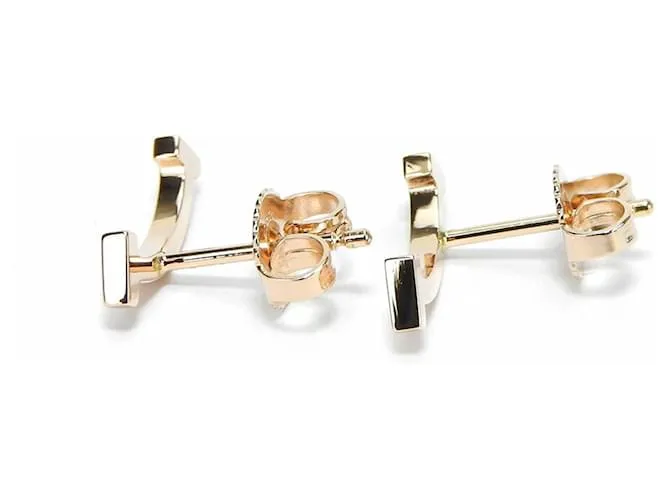 Pendientes de oro rosa T Smile de Tiffany & Co. Dorado 