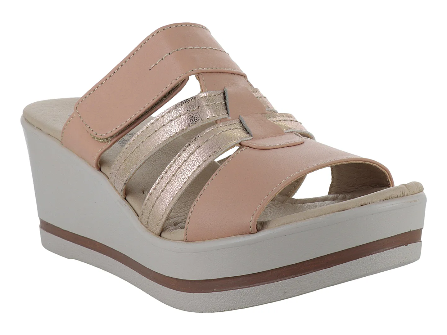 Sandalias Suave Caminar 6409 Rosa Para Mujer