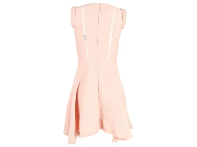 Sandro Enrika Minivestido con aplicación de encaje en viscosa rosa Castaño 