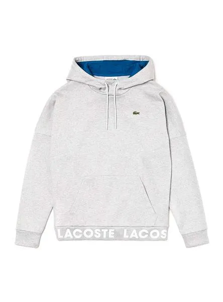 Lacoste men's gray sport trim sweatshirt