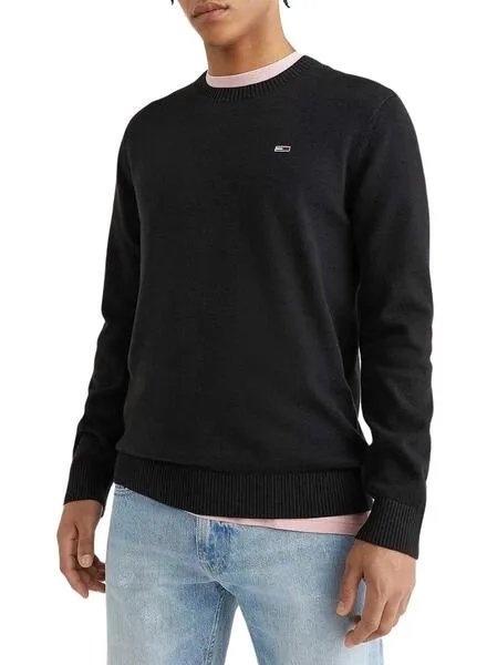 Tommy Jeans Light Sudadera Negra Hombre.
