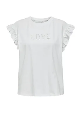 Women's White Pernille Only T-Shirt